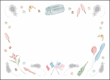 Load image into Gallery viewer, Rococo Rodent &quot;French-American Celebration&quot; Stationery
